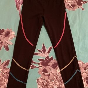 SO Girls Athletic Leggings Size 10. Neon stitch design